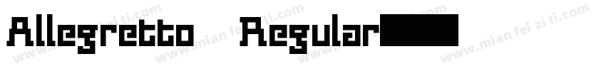 Allegretto Regular字体转换